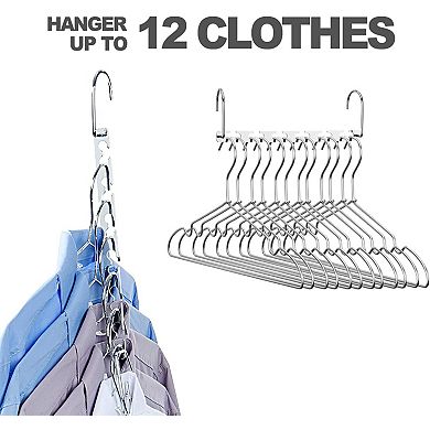 HOUSE DAY Magic Hangers Space Saving Clothing Organizer Metal 12 Pack