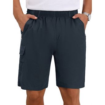 Men's Cargo Shorts Cotton Zipper Pockets Hiking Camping Short Pants