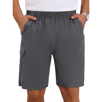 Men's Cargo Shorts Cotton Zipper Pockets Hiking Camping Short Pants