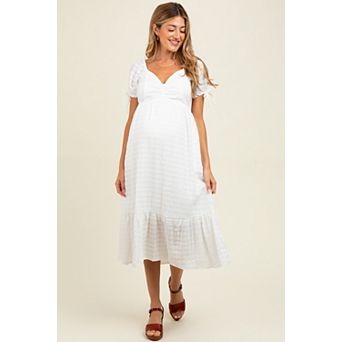 Maternity Solid Sweat Heart Dress