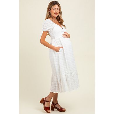 Maternity Solid Sweat Heart Dress