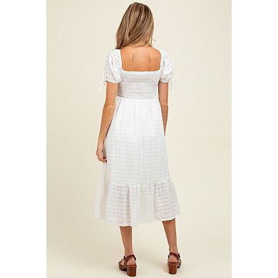 Maternity Solid Sweat Heart Dress