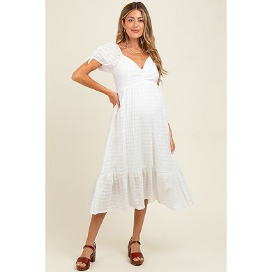 Maternity Solid Sweat Heart Dress