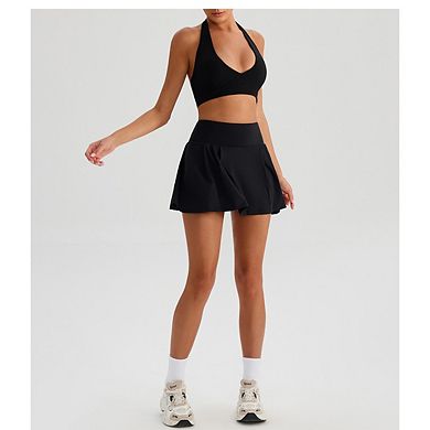 Women's Tennis Skirt Golf Skorts Athletic High Waisted With Pockets Lnner Shorts
