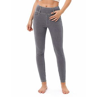 Women's Stretchy High Waisted Jeans Pull On Jeggings Tummy Control Skinny Jeans Leggings Trendy