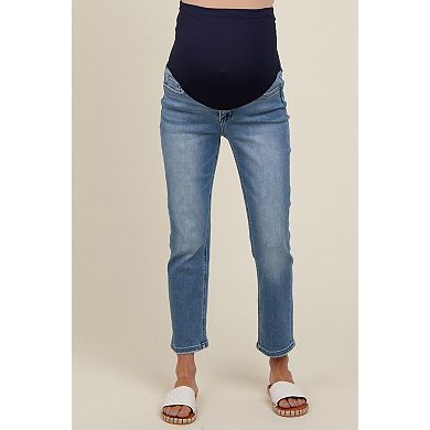 Maternity Slim Straight Maternity Ankle Crop Jeans