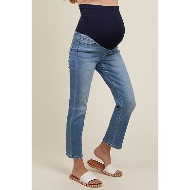 Maternity Slim Straight Maternity Ankle Crop Jeans