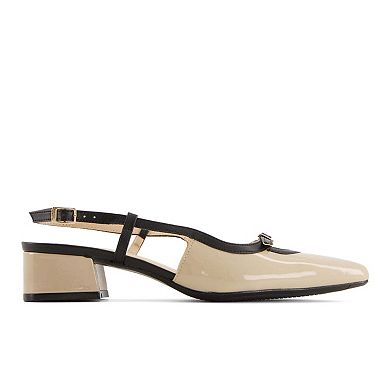 Andrea Women's Slingback Pointed Toe Low Heel Pumps 64601