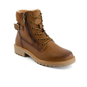 Andrea Women's Side Zipper Lace up Boots 90576