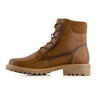 Andrea Women's Side Zipper Lace up Boots 90576