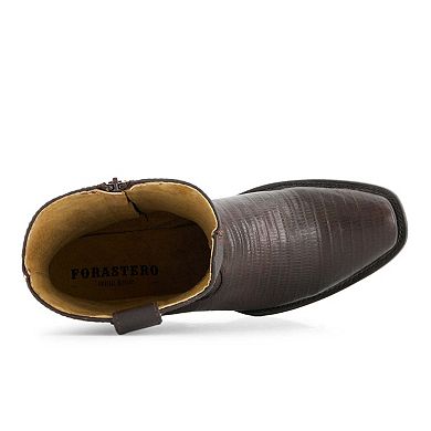 Forastero Men's Leather Cowboy Boots with Square Toe 60458