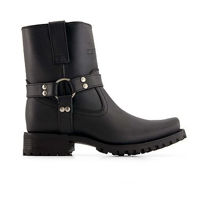 Forastero Men's Leather Biker Boots with zipper closure 90998