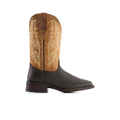 Forastero Women's Real Leather Square Toe Cowgirl Boots 90989