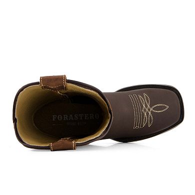 Forastero Women's Authentic Leather Flowers Embroidery Western Boots 93658