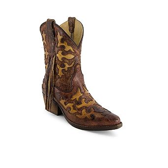 Forastero Women's Real Leather Pointed Toe Cowgirl Boots 90991