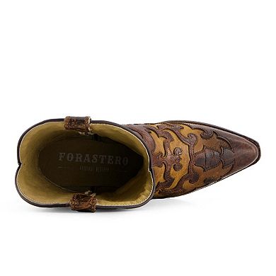 Forastero Women's Real Leather Pointed Toe Cowgirl Boots 90991