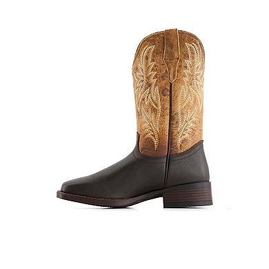 Forastero Women's Real Leather Square Toe Cowgirl Boots 90989