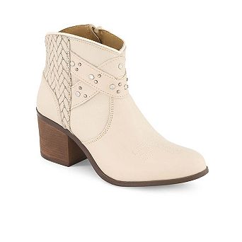 Forastero Women's Real Leather Side Zipper Booties 90995