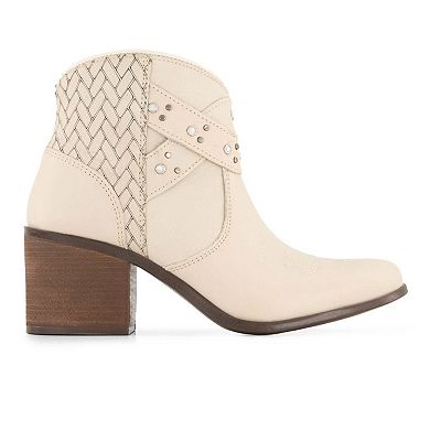 Forastero Women's Real Leather Side Zipper Booties 90995