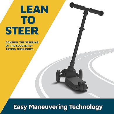 Lifemaster Mini 3-Wheel Kids Scooter with LED Wheels, Adjustable Handlebar, Anti-Slip Deck, Ages 2+