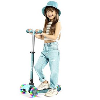 Lifemaster Mini 3-Wheel Kids Scooter with LED Wheels, Adjustable Handlebar, Anti-Slip Deck, Ages 2+