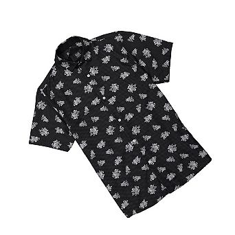 Elie Balleh Slim Fit Mens Floral Print Short Sleeve Shirt