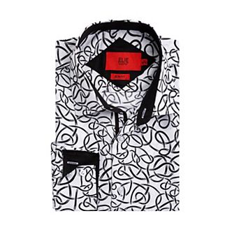 Elie Balleh Boys Slim Fit Elie Balleh Boys' Swirl Print Button-Down Shirt