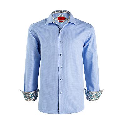 Elie Balleh Boys Slim Fit Houndstooth Button-Down Shirt