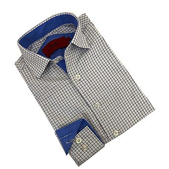 Elie Balleh Slim Fit Mens Plaid Short Sleeve Button-Down Shirt