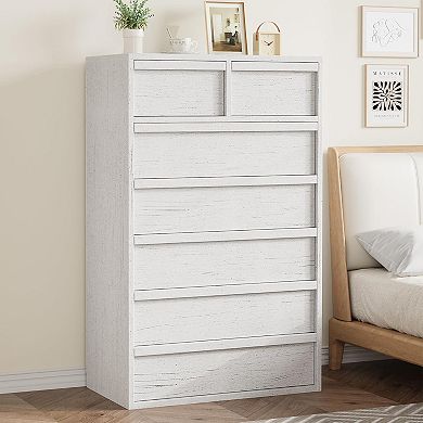 Modern 7-Drawer Dresser, Wooden Chest with Ample Storage for Bedroom, Living Room & Nursery