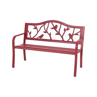 WROUGHT IRON BENCH WITH ARMREST