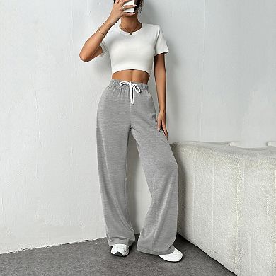 Women's Wide Leg Sweatpants Casual Loose Drawstring Pants