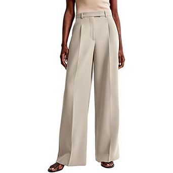 Women's Wide Leg Suit Pants Business Work Trousers