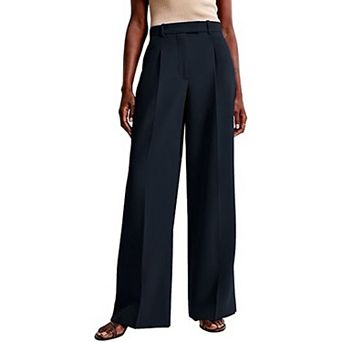 Women's Wide Leg Suit Pants Business Work Trousers