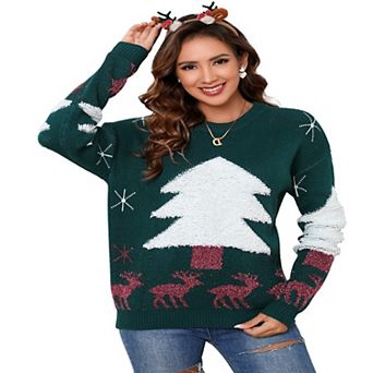 Ugly Christmas Sweaters for Women Cute Funny Tacky Holiday Parties Knitted Xmas Sweater