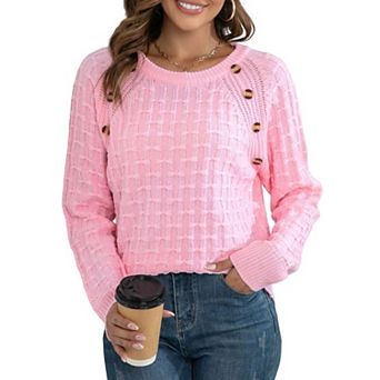 Women Pullover Sweater Casual Long Sleeve Knit Top
