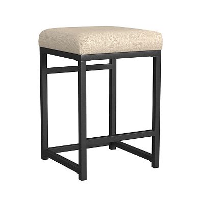 Toko Backless Counter Height Stool, Polyester