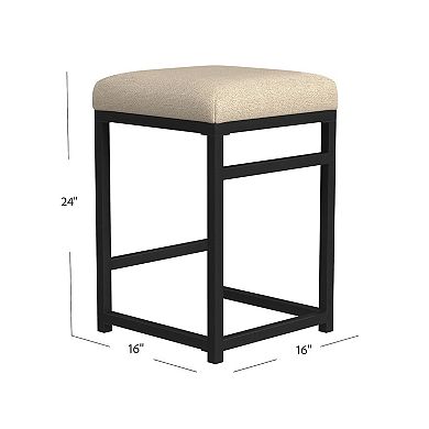 Toko Backless Counter Height Stool, Polyester
