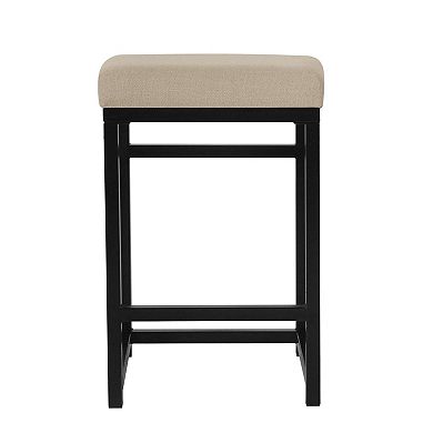Toko Backless Counter Height Stool, Polyester