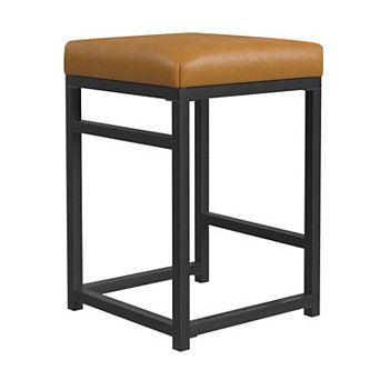 Toko Backless Counter Height Stool, Polyester