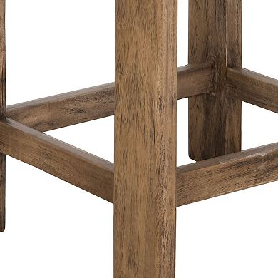 Eray Counter Stool, Almond Barrel, Faux Leather