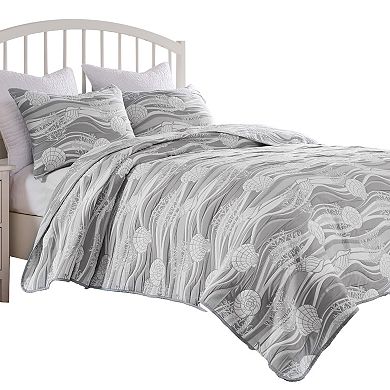 Doz 2pc Coverlet Set, Coastal Matelasse