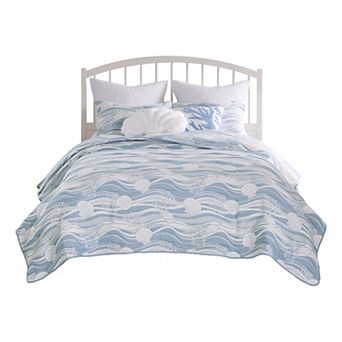 Doz 2 pc Coverlet Set, Coastal Matelasse