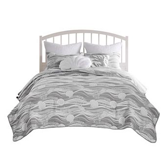 Doz 3 pc Coverlet Set, Coastal Matelasse