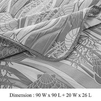 Doz 3pc Coverlet Set, Coastal Matelasse