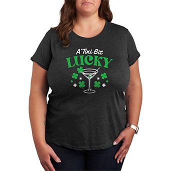 Plus Size Women's A 'Tini Bit Lucky Graphic Tee