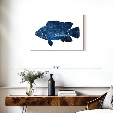 Navy Fish Wall Art