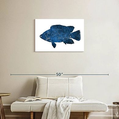 Navy Fish Wall Art