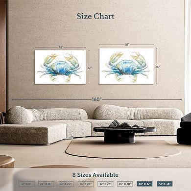 Cangrejo Azul Square Wall Art