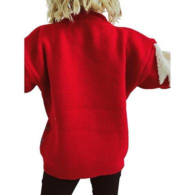 Christmas Sweater Pullover Ugly Christmas Sweater Crew Neck Long Sleeve Snowflake Snowman Pattern